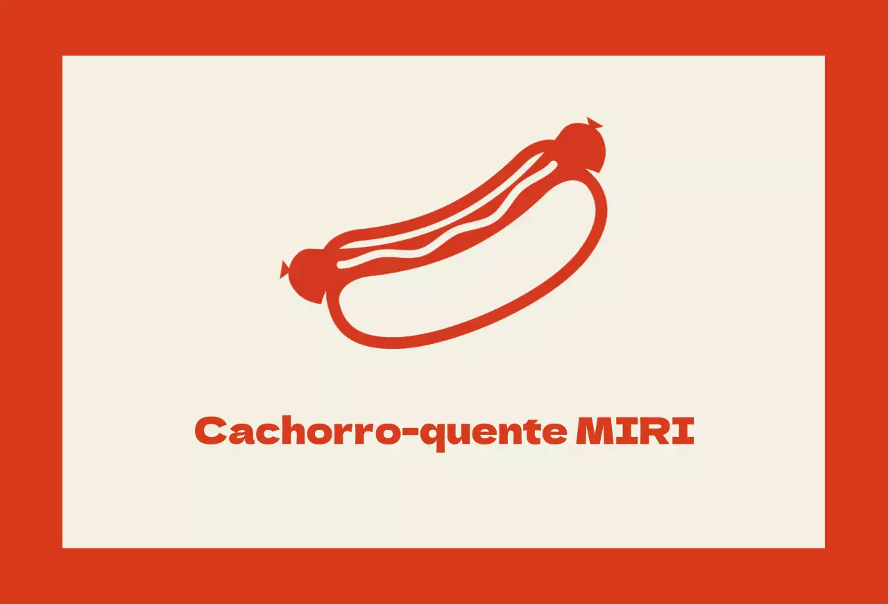 Vendedor de cachorros quentes em fundo marfim com contorno vermelho