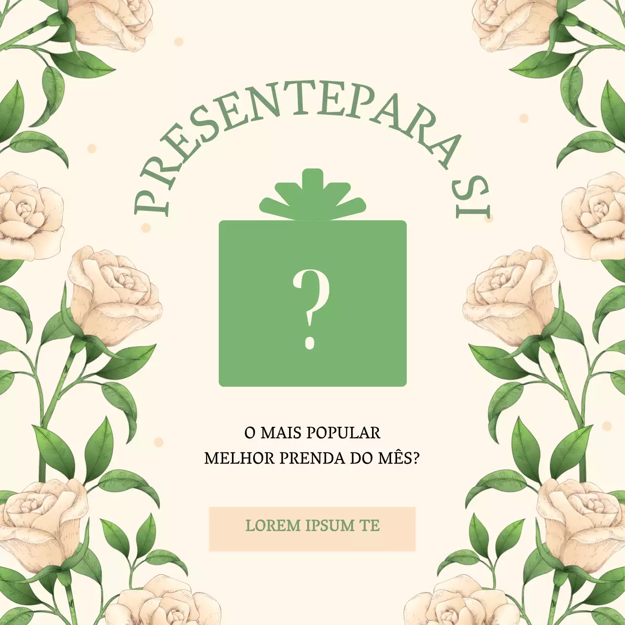 Um conceito floral em bege e chartreuse Flor do Mês