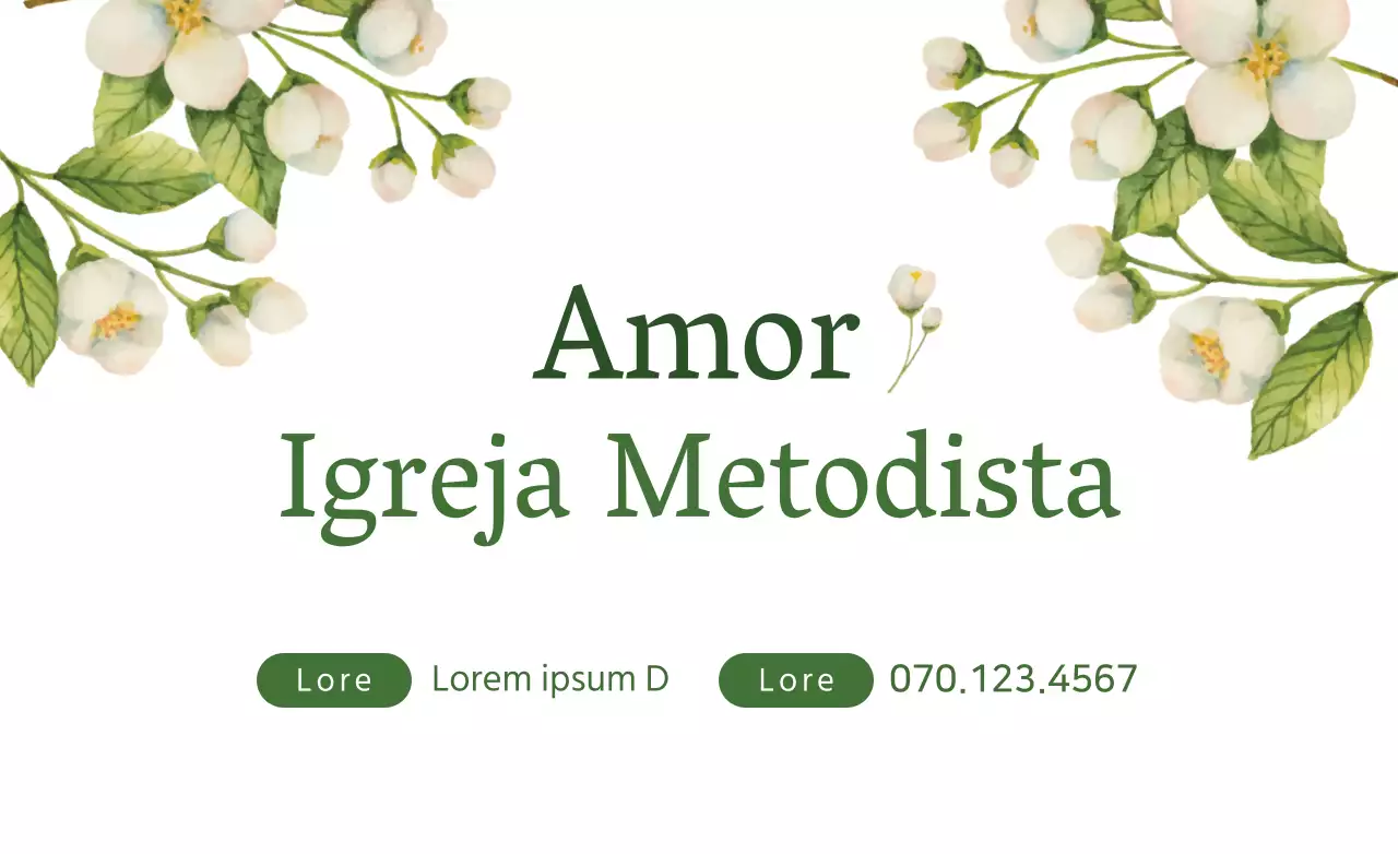 Criar um hot pack promocional para uma igreja com uma ilustração floral colorida em aguarela
