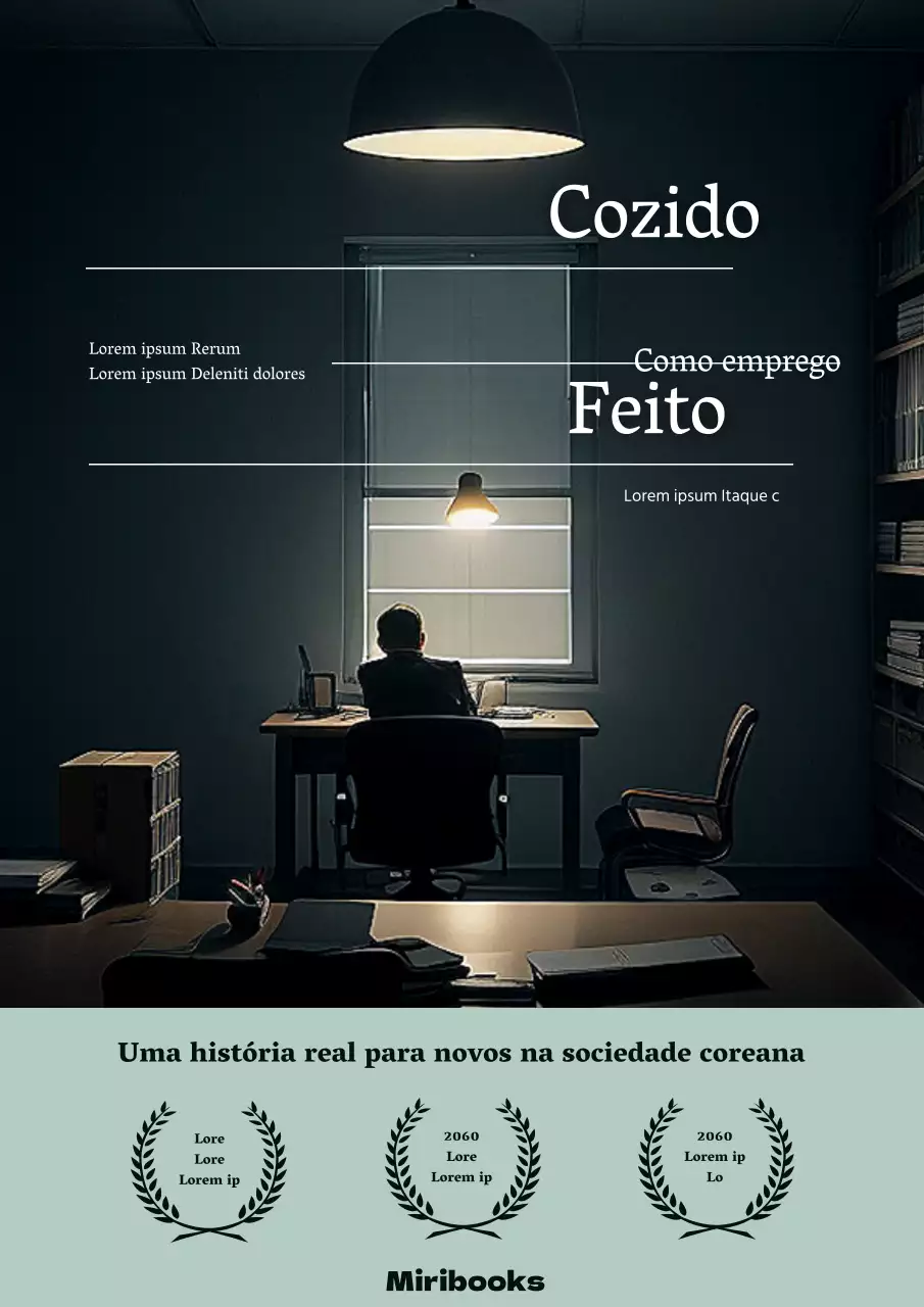 Capa de livro de autoajuda com ilustrações escuras