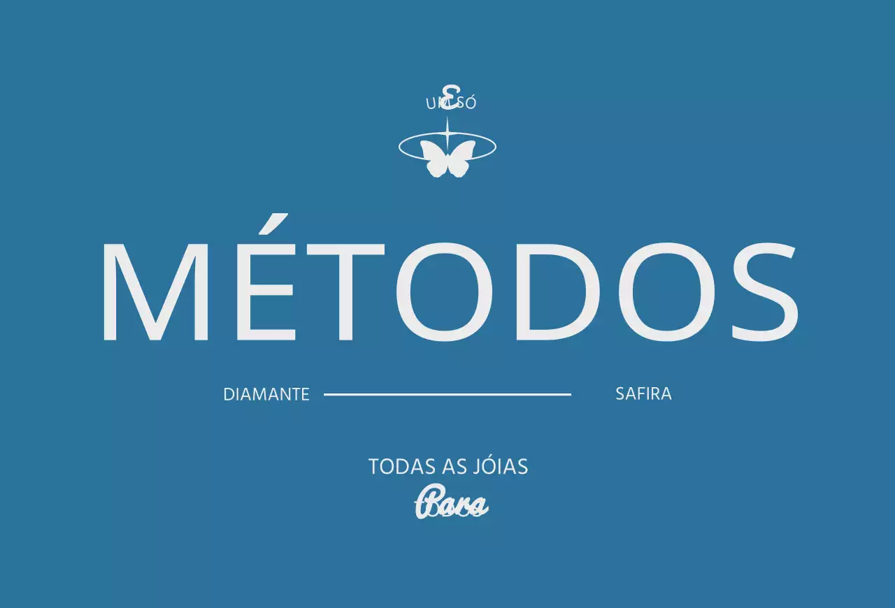 Uma marca de jóias com um conceito calmo em azul e cinzento