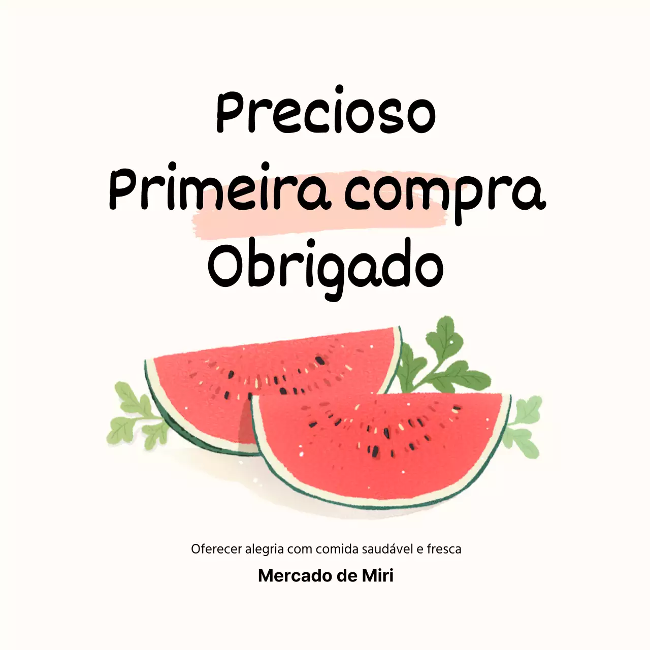 Autocolante de agradecimento pela primeira compra