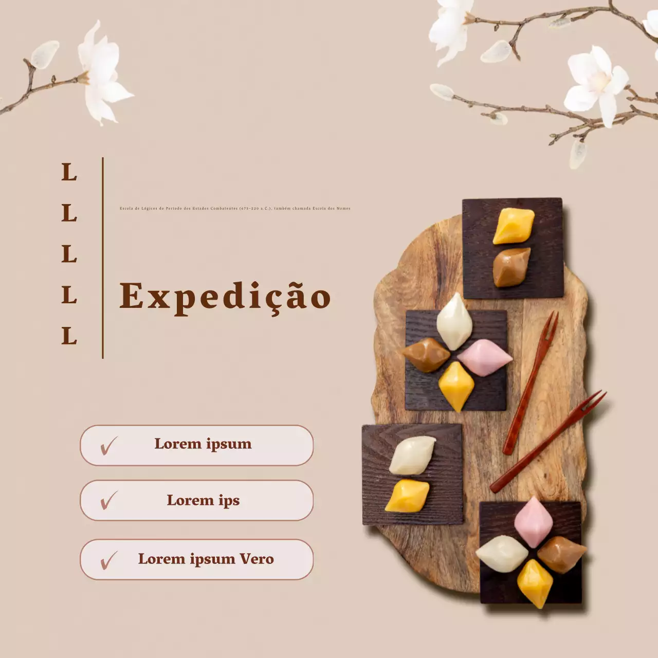 Promover um songbap de uma loja de bolos de arroz bege e de aspeto tradicional