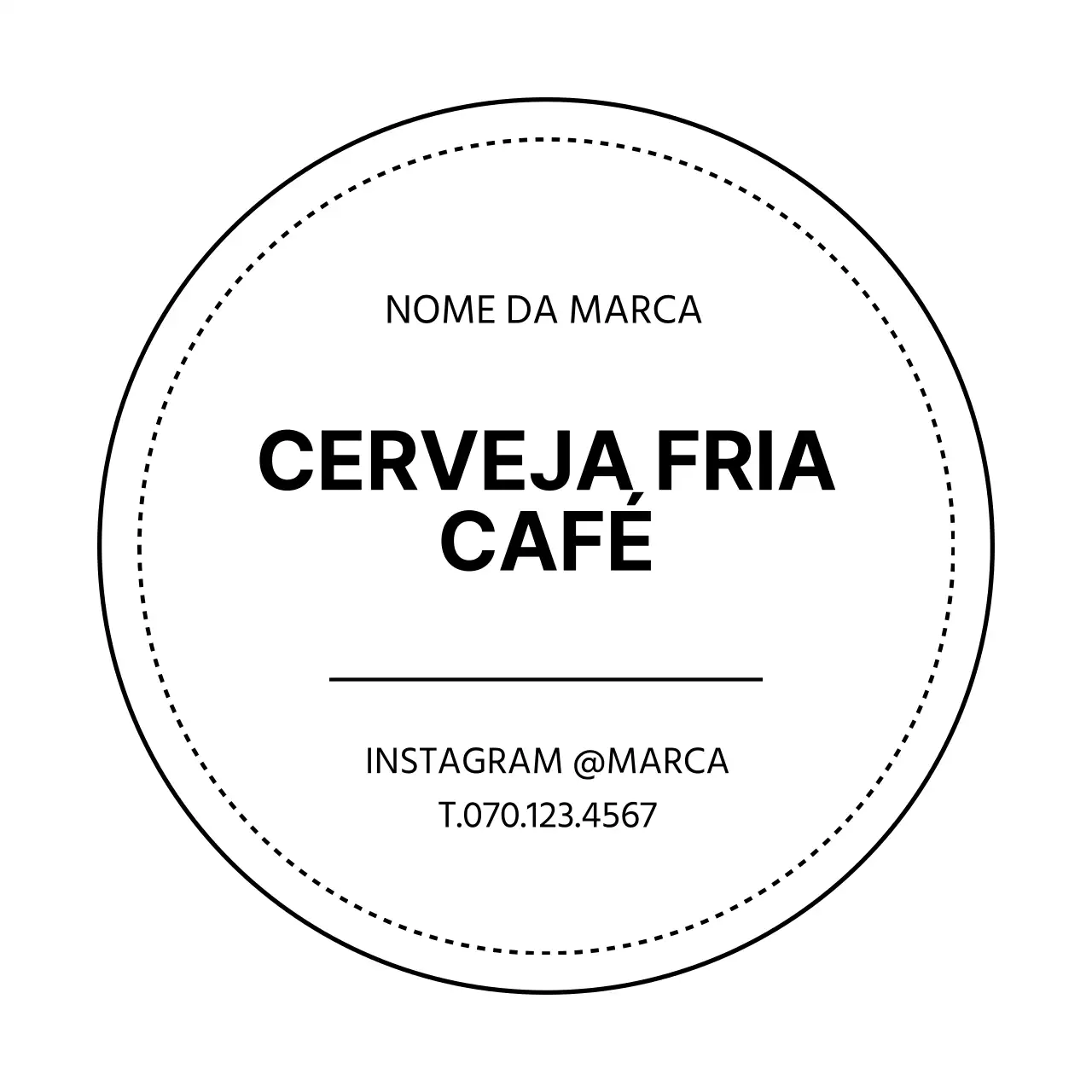 Círculo de café com rebordo branco