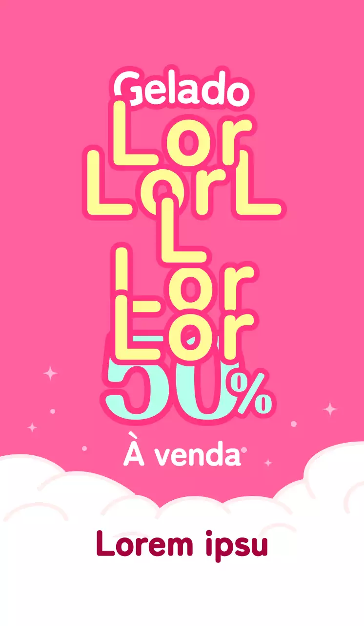 Uma gelataria cor-de-rosa e azul claro