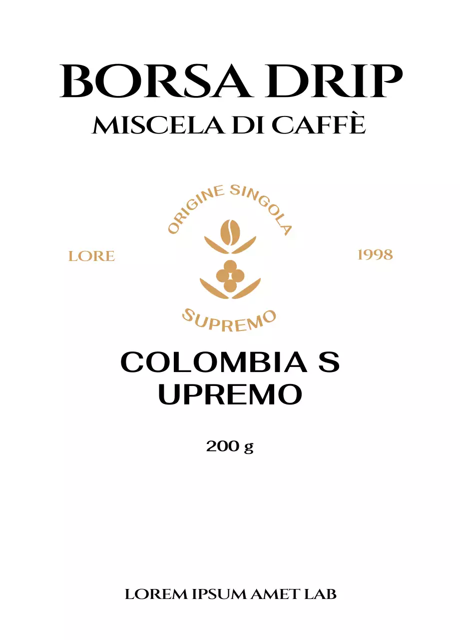 Astuccio con logo del caffè in beige