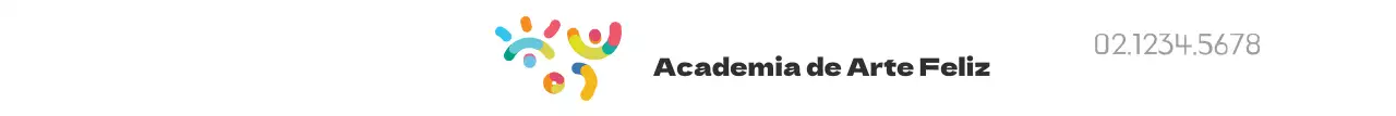 Informação e promoção para escolas de arte num estilo simples