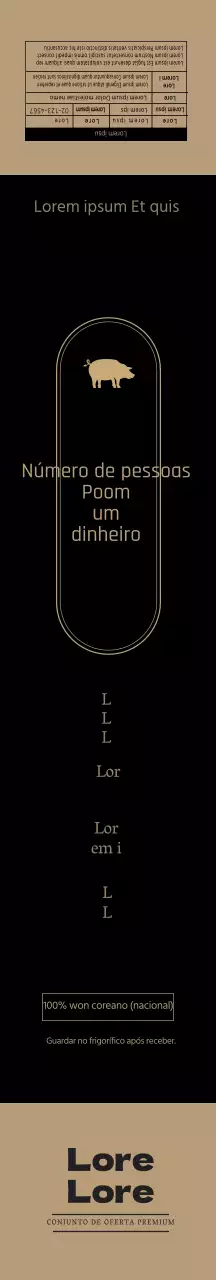 Conjunto de oferta de luxo Black Gold Handon