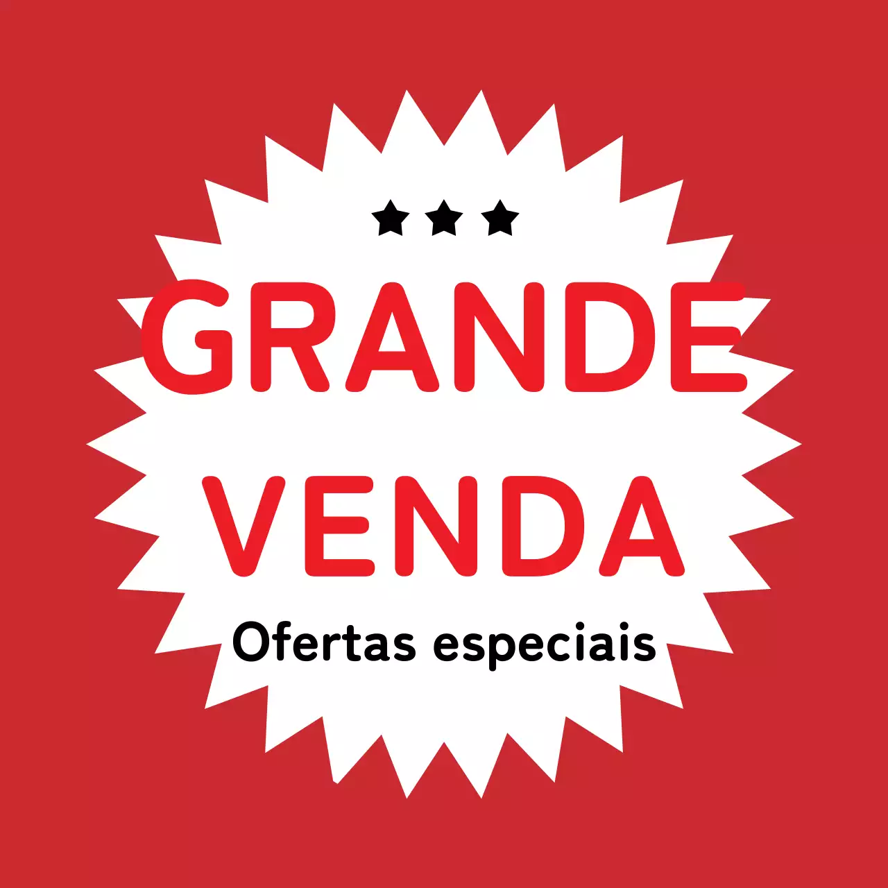 Grandes promoções em vermelho