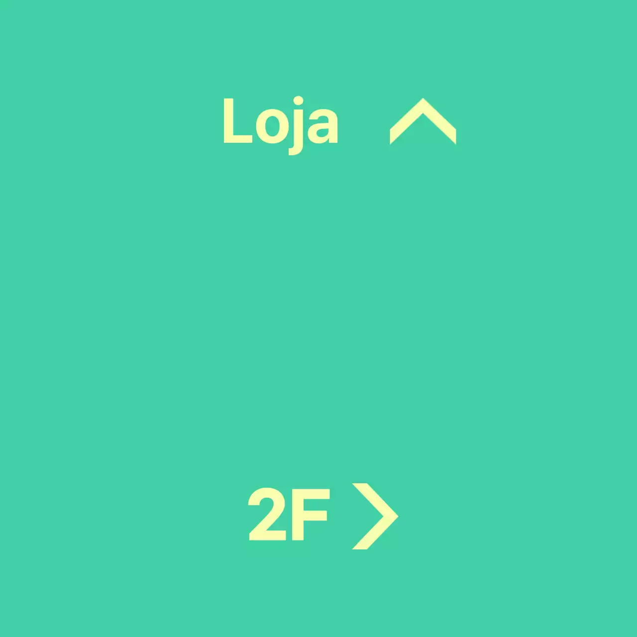 Balsa de menta e amarela com instruções de localização