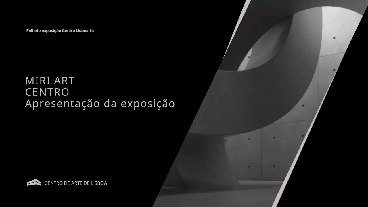 Introdução a uma luxuosa exposição de museu em preto e bege