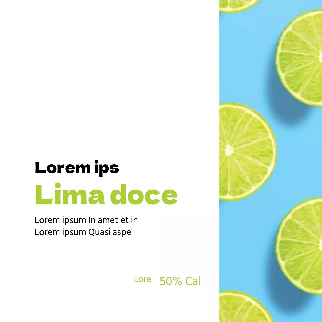 Etiqueta de refrigerante caseiro de lima