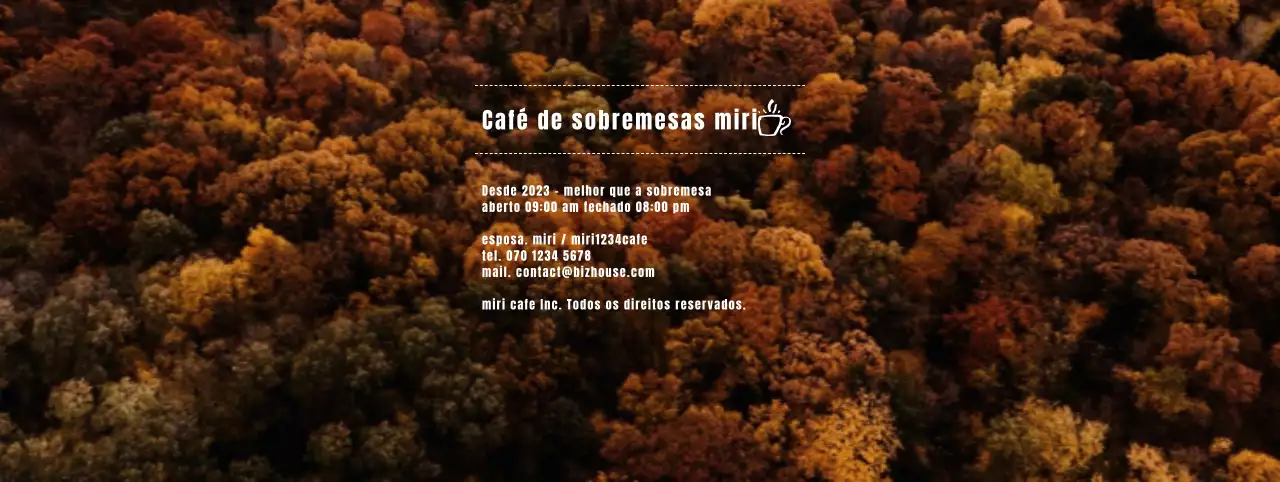 Promova o seu café com um cenário colorido de outono