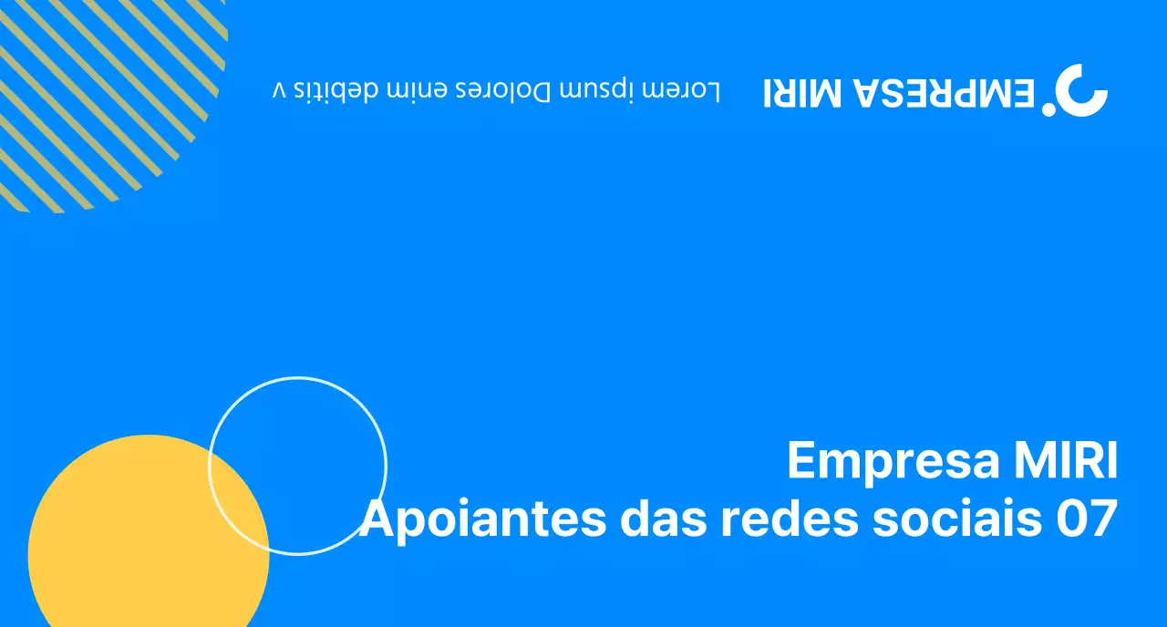 Um conceito simples para uma lembrança de um apoiante da empresa, com círculos azuis e amarelos.