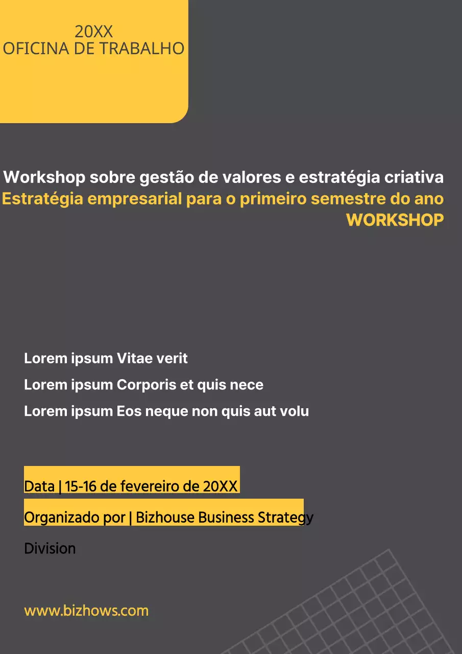 Workshops do primeiro semestre