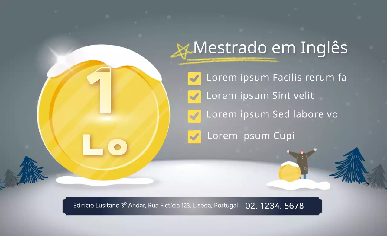 Promova a sua escola com ilustrações de inverno