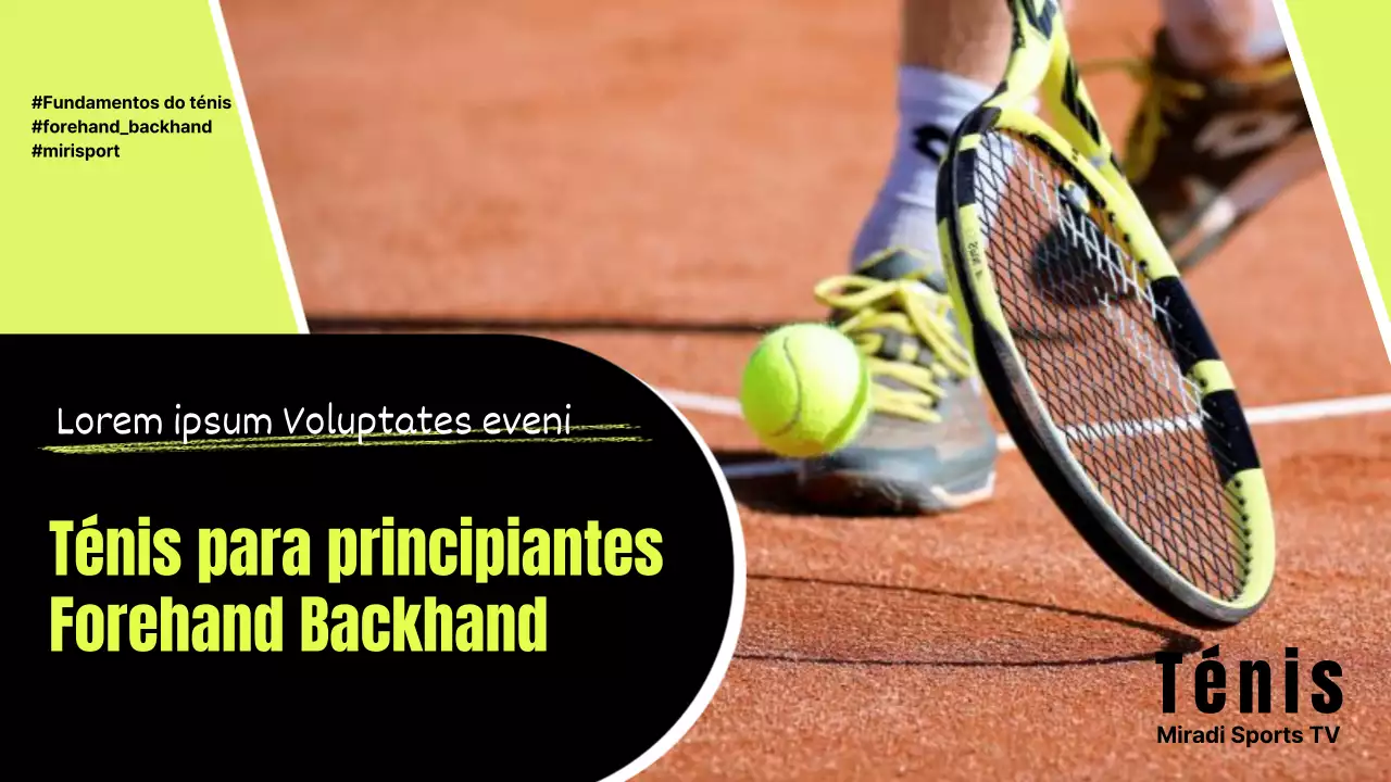 O contraste entre o limão e o preto do forehand backhand de um principiante no ténis