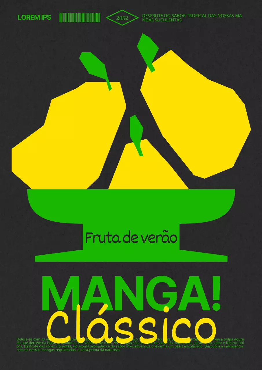 Promover mangas de verão abstractas amarelas e verdes