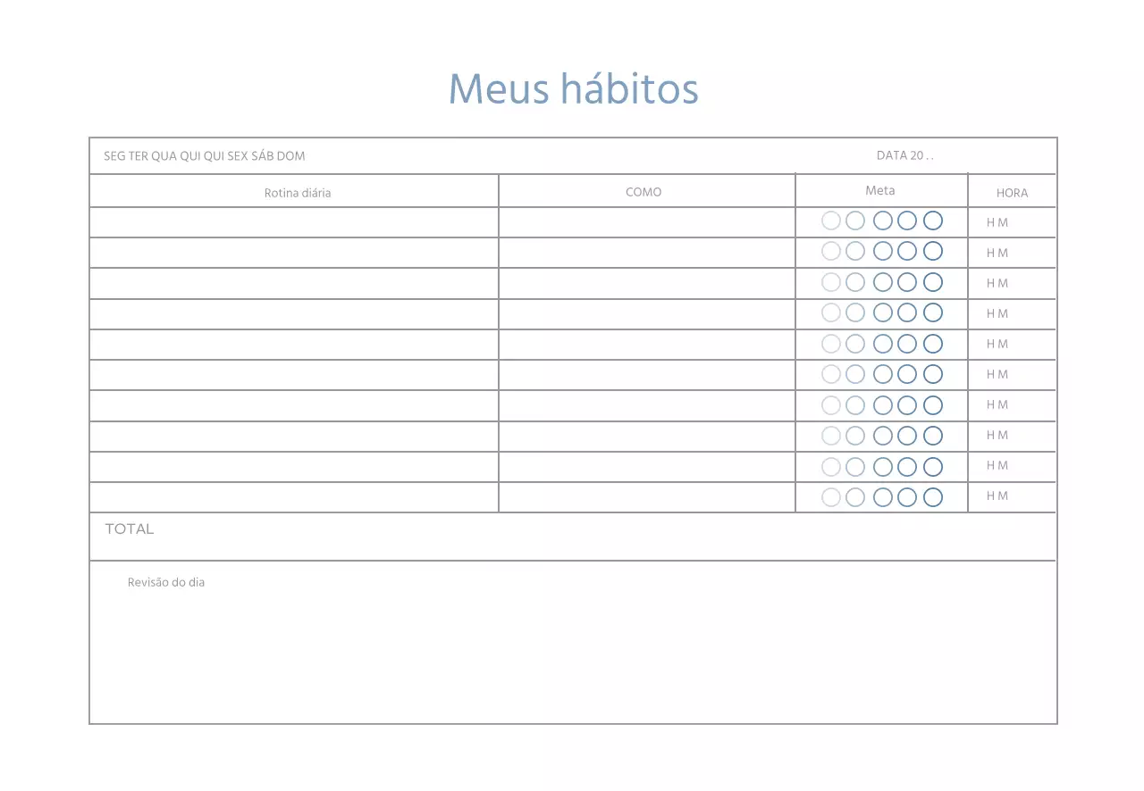 Blue Lines Simple Planner