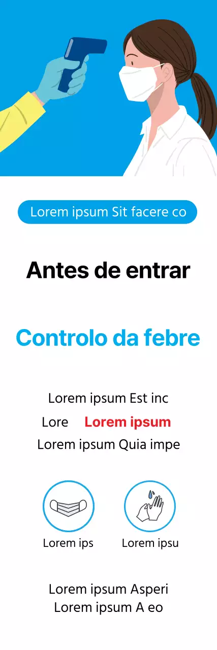 Guia de acesso à quarentena do Blue Illustration Corona