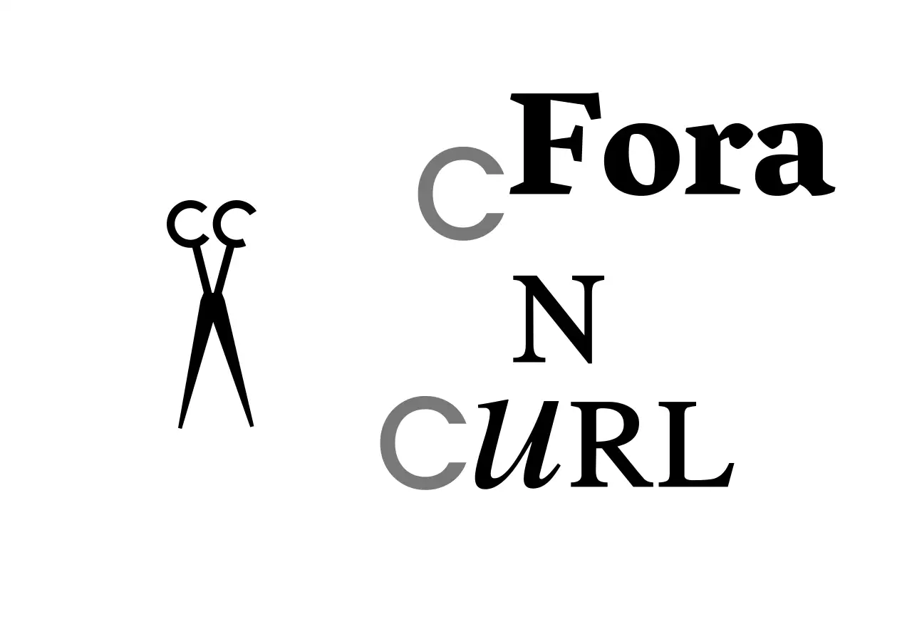 Um letreiro de loja de aspeto clássico com texto branco e preto de salão de cabeleireiro de corte e encaracolamento e uma ilustração de tesoura.