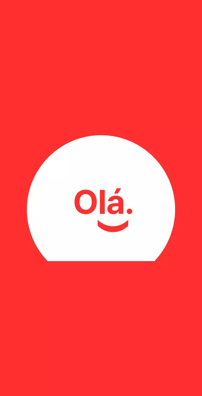 Olá smiley fundo vermelho baldt