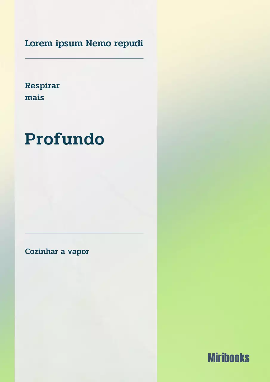 Um guia de respiração com bandas simples num fundo gradiente amarelo-verde.