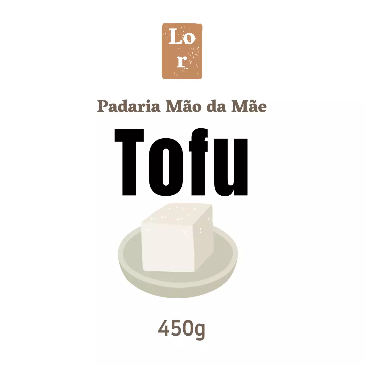 Autocolante de tofu branco simples de charcutaria para acompanhamentos