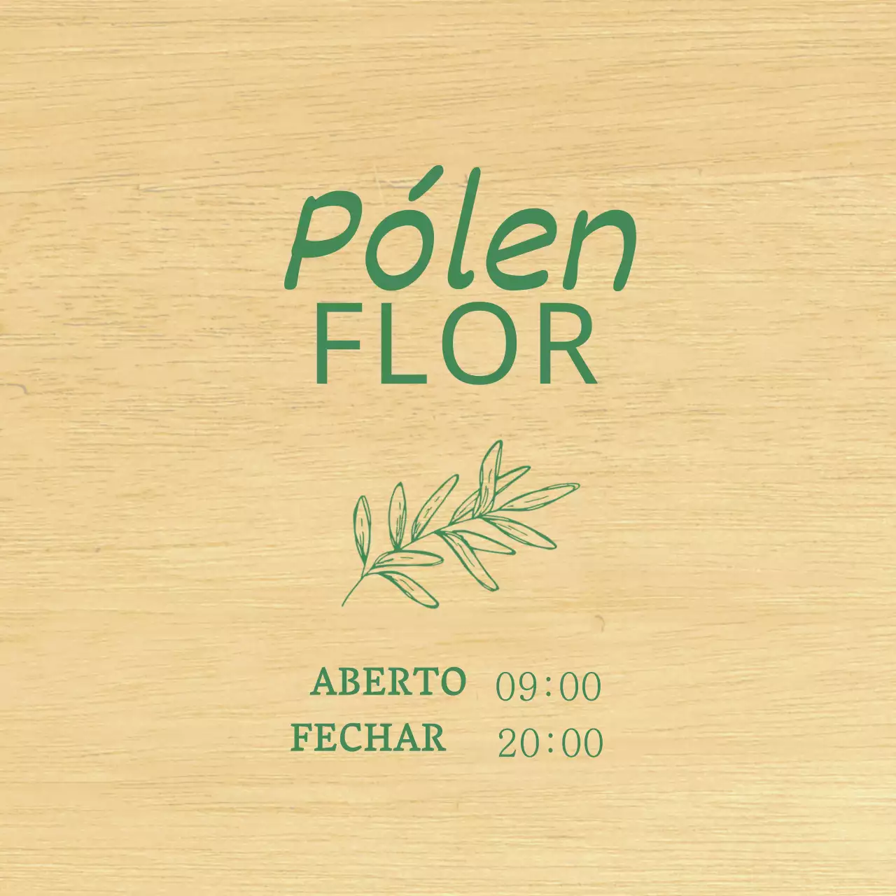 Design de loja de flores com ilustrações botânicas verdes esboçadas à mão