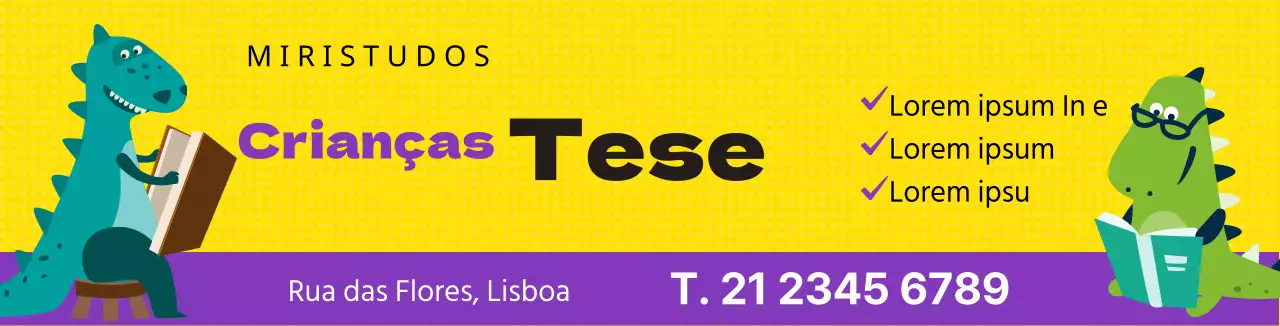 Amarelo Roxo Fofo Dinossauro Personagem Dissertação Escrita Escola