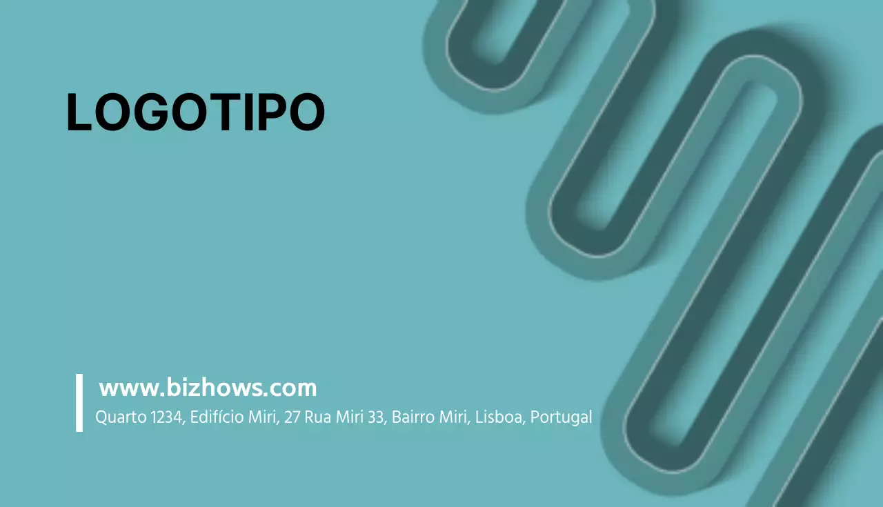 Cartão de visita com padrão de computação gráfica