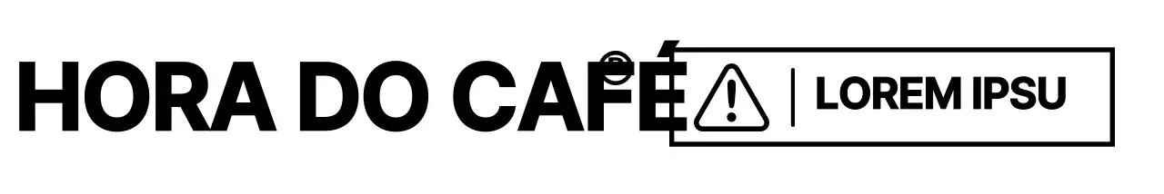Café simples e limpo com autocolante de correio em preto