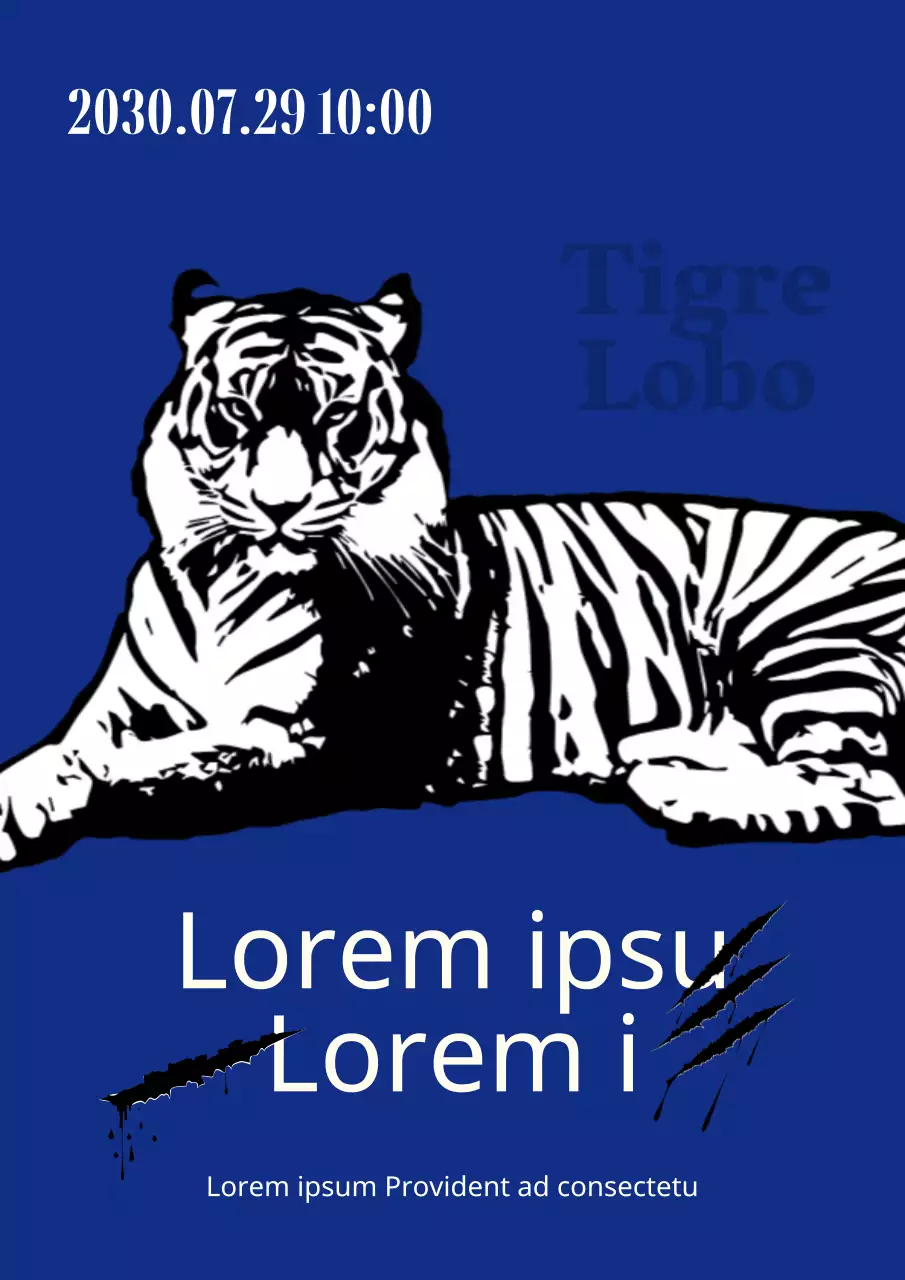 Promover o Dia do Tigre com um toque de azul