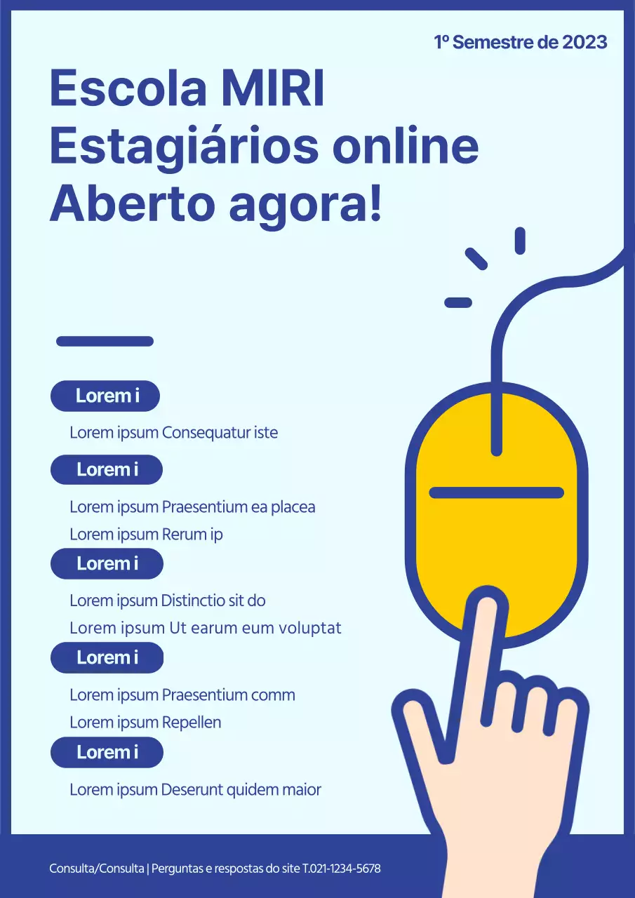 Cartazes de recrutamento em linha