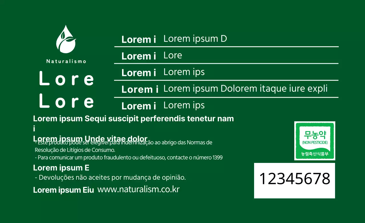 Rótulo de milho biológico com texto verde
