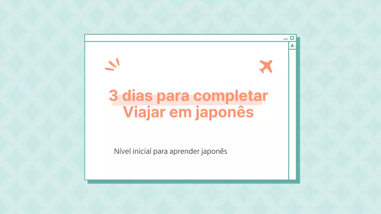 Uma simples lição de japonês com hortelã e laranja
