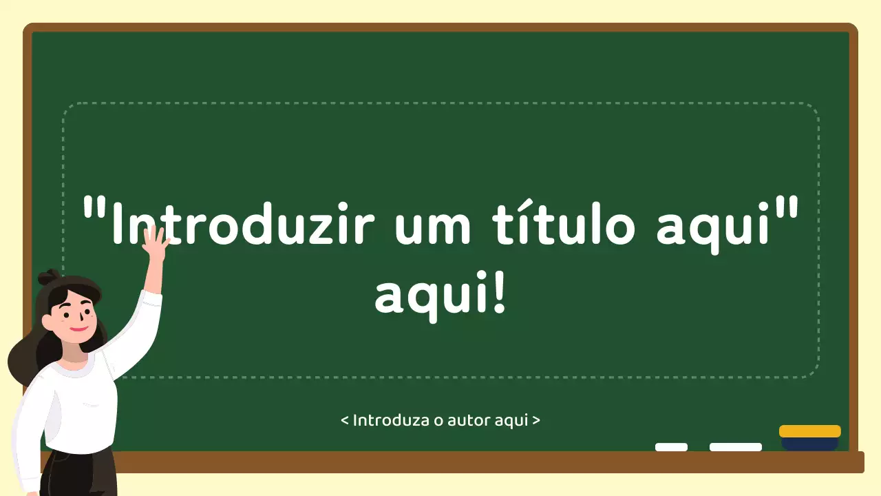 Guia de concetualização do quadro verde e branco