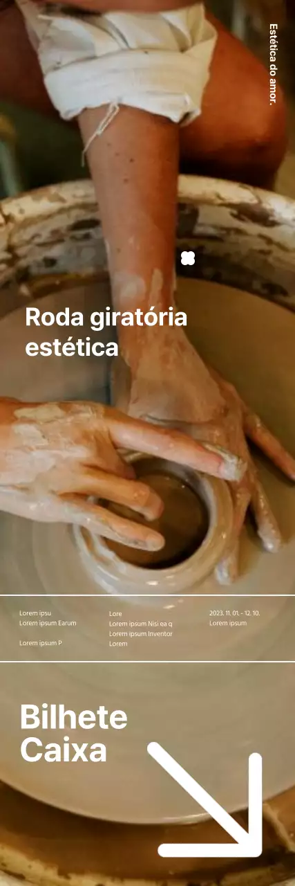 Promover um espetáculo teatral com um conceito de cerâmica emocional