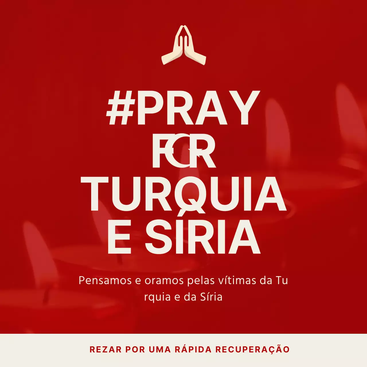 Texto da oração turca em vermelho e bege