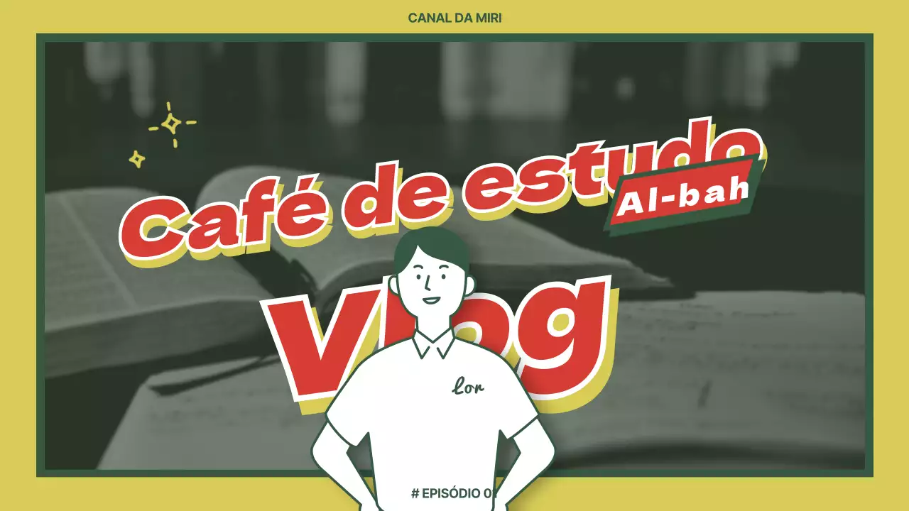 StudyCafe vlog em verde e vermelho (YouTube/Podpod thumbnail)