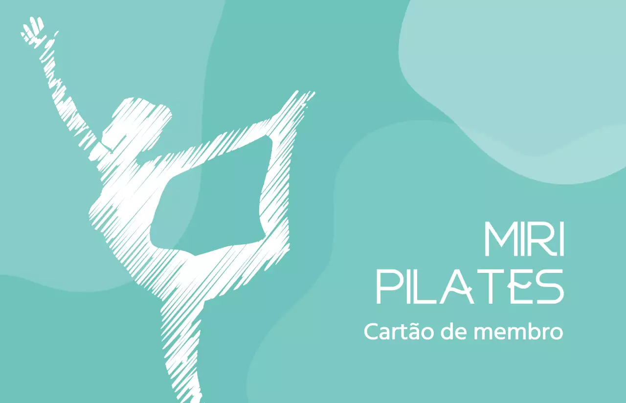 Um cartão de membro de ginásio simples e calmante em menta