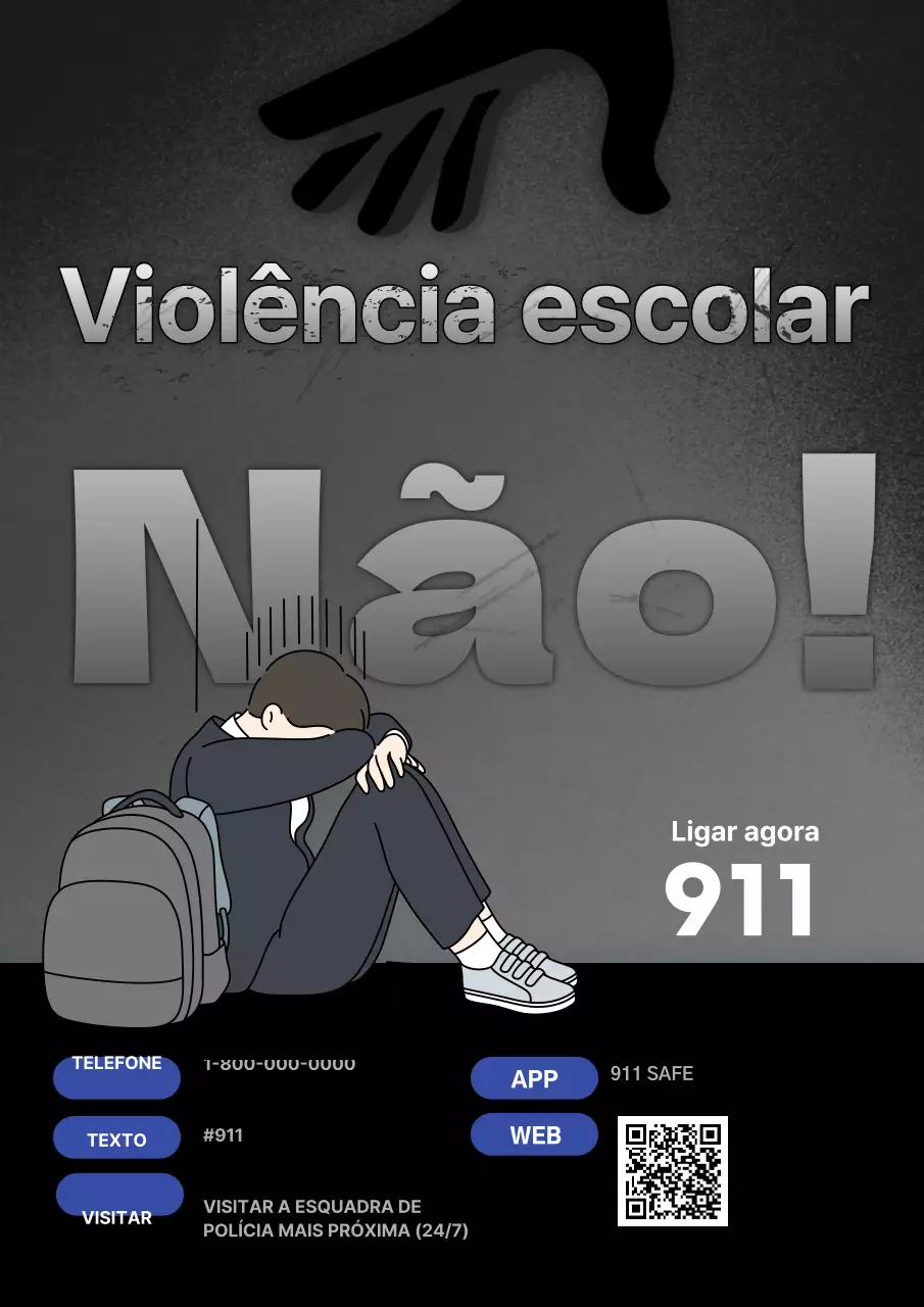 Preto textura escura Denunciar a violência na escola