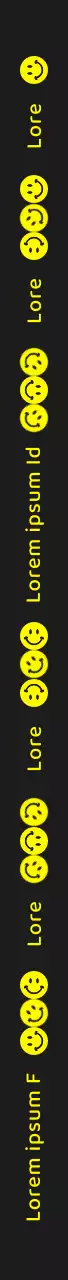 Combinações de texto e emojis simples e limpos em cor-de-rosa, amarelo e azul para um anúncio de café estilizado