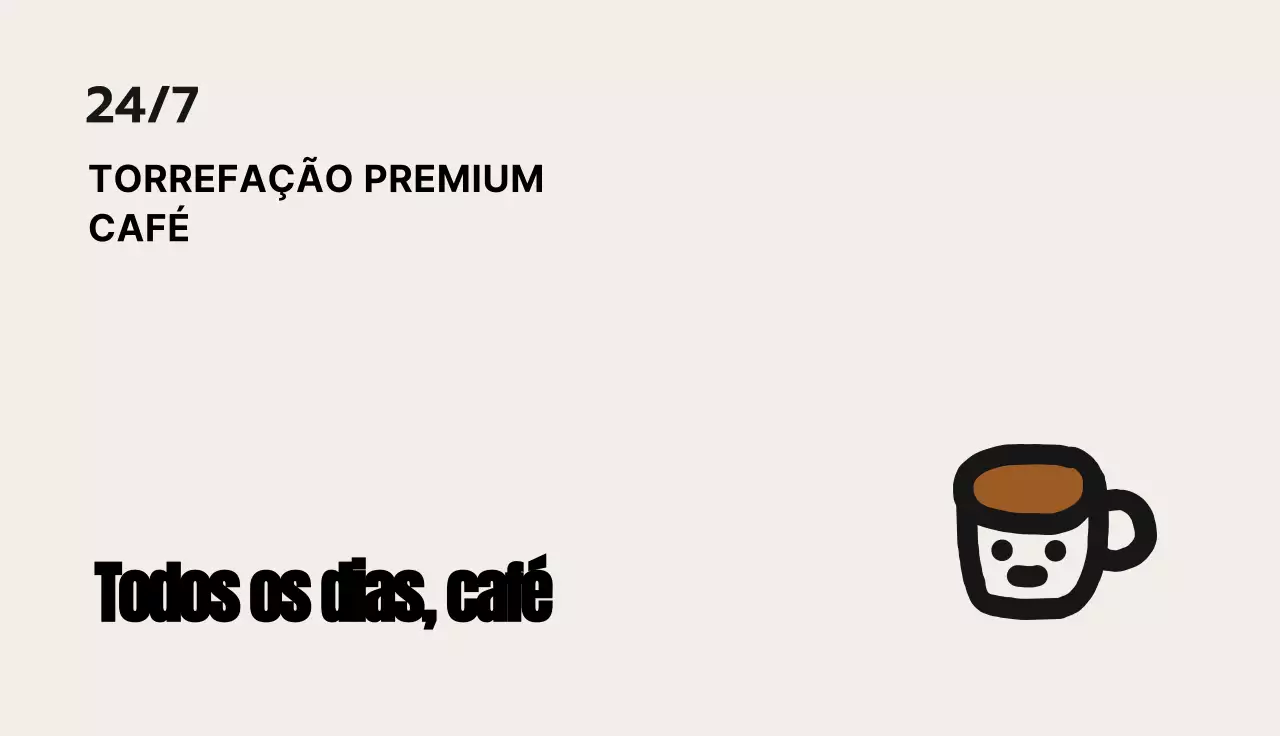 Cartões de visita de café emocionais em bege e castanho