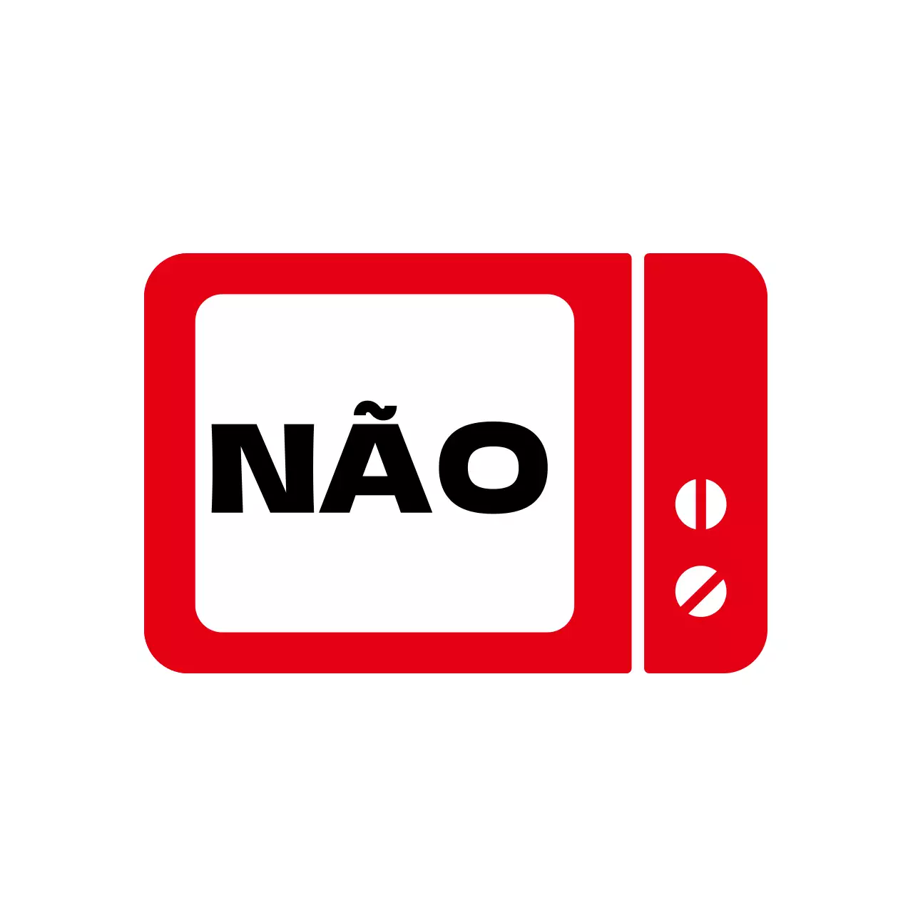 Etiqueta vermelha intensa de segurança para micro-ondas