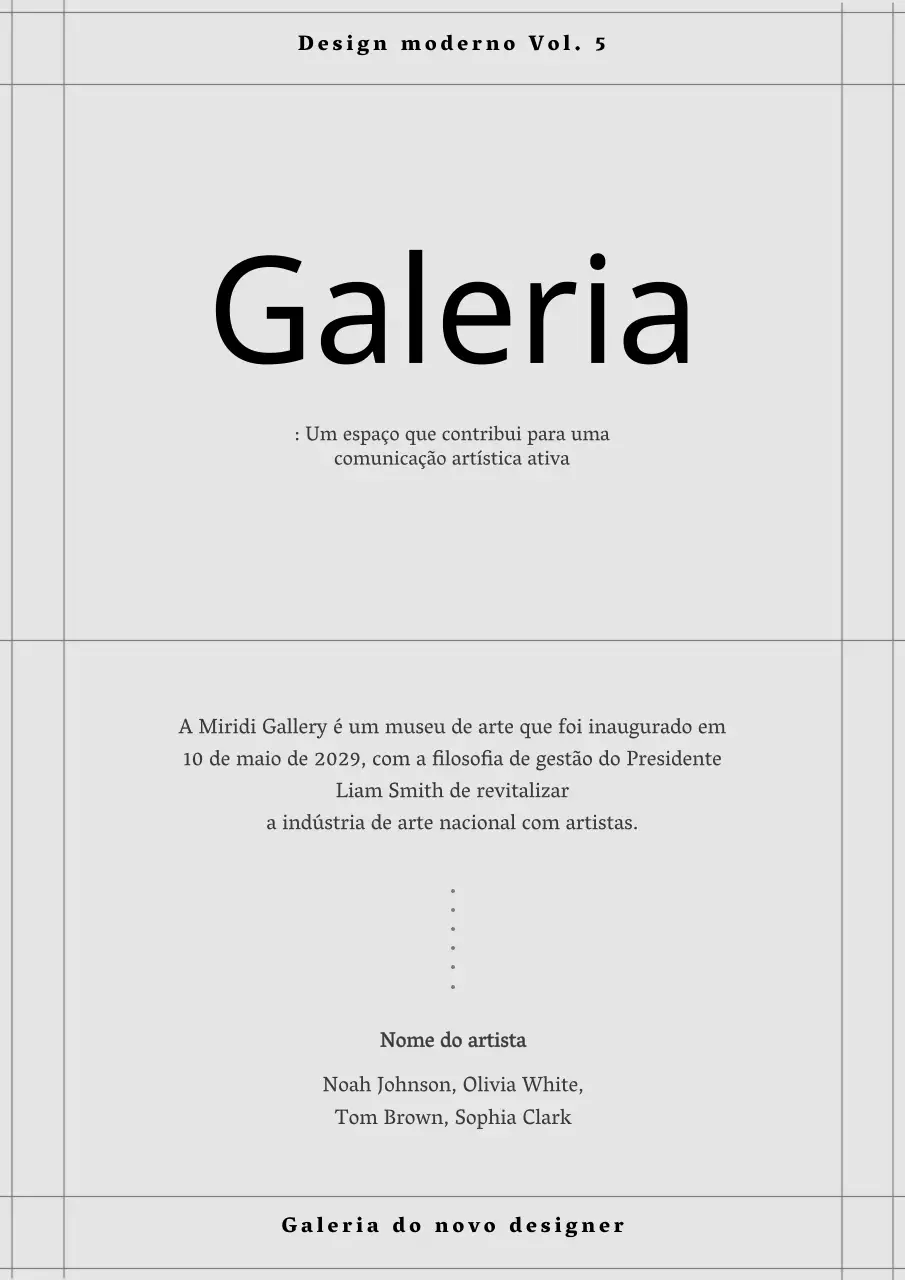 Apresentamos a galeria concetual de linhas simples em branco claro e preto