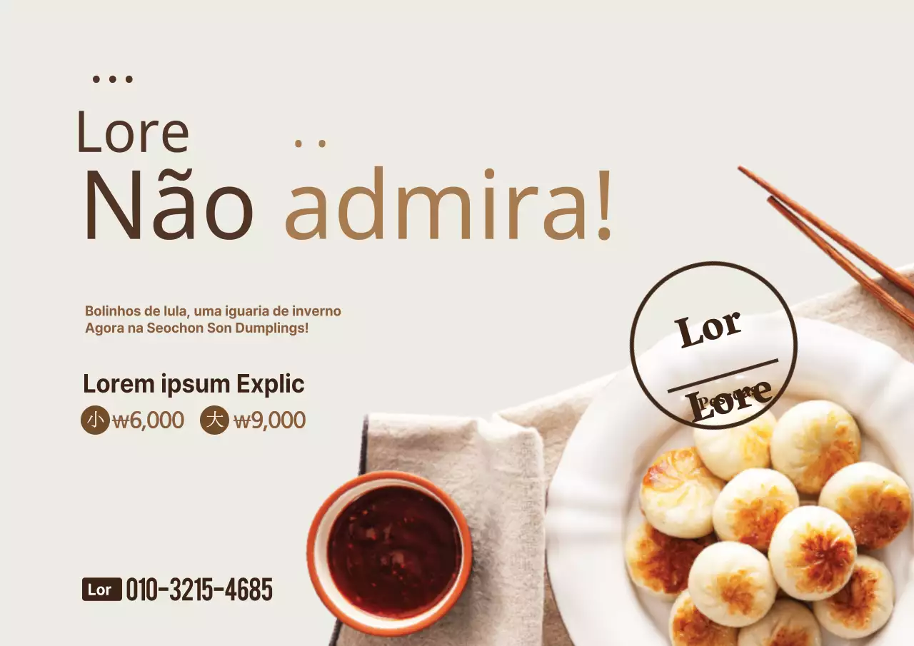 Evento aberto de bolinhos de massa
