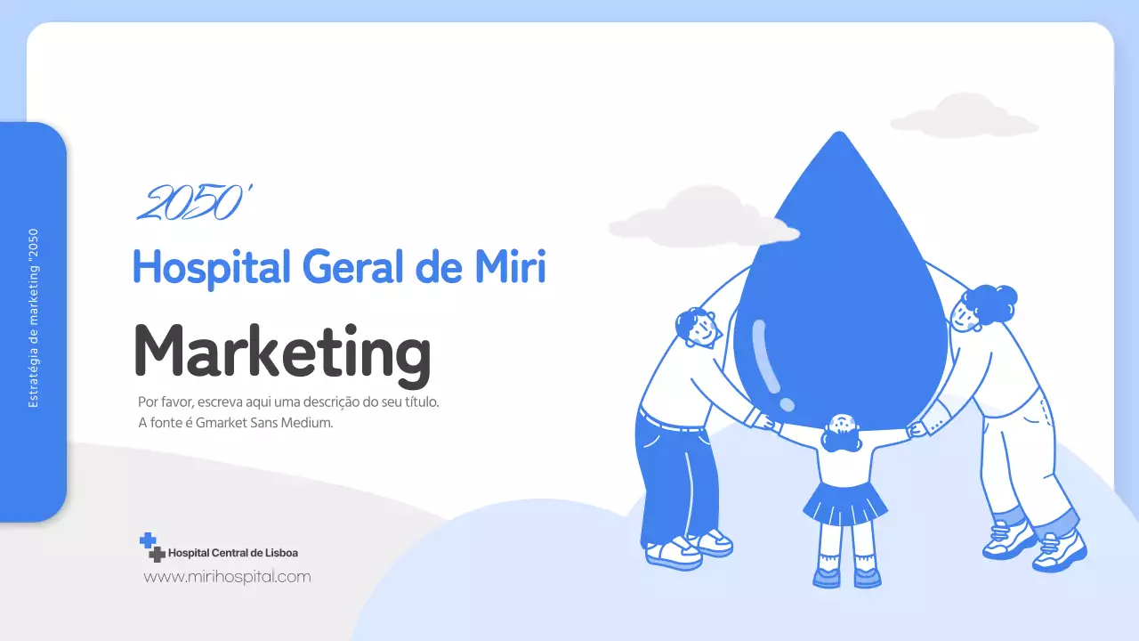 O manual de marketing azul e limpo dos cuidados de saúde (apresentação)