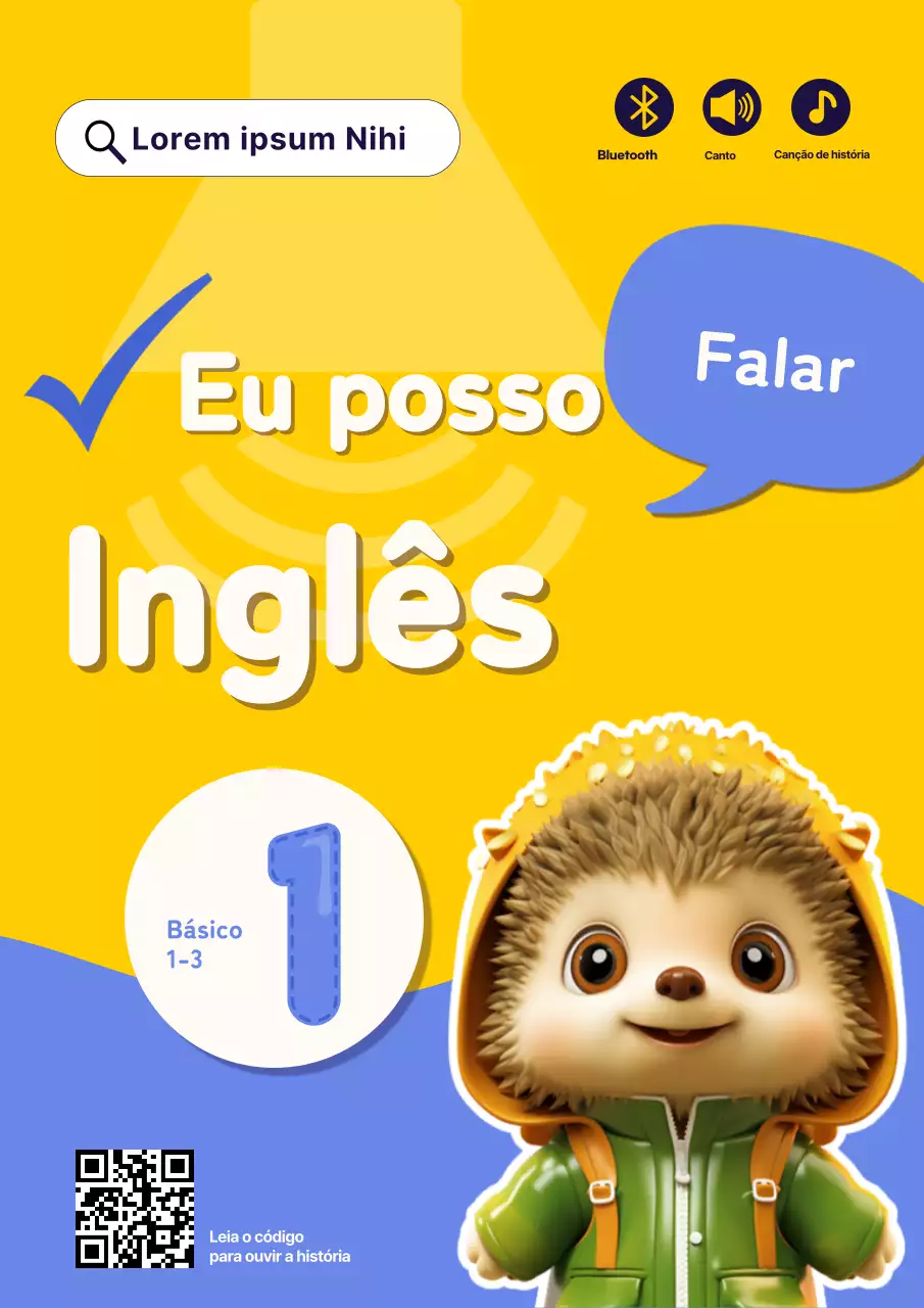 Um toque de amarelo e azul para uma capa de professor de inglês