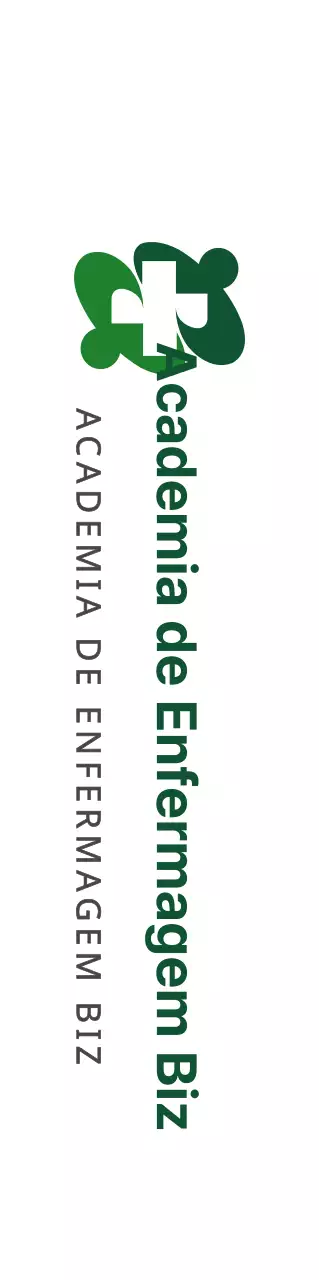 Para uma escola de enfermagem com um logótipo simples com uma cruz verde